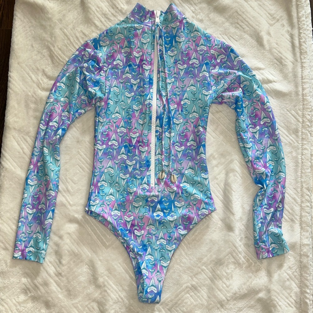 Moana Bikini The Party Wave Surf Suit One Piece XS NWOT EUC - Picture 7 of 16